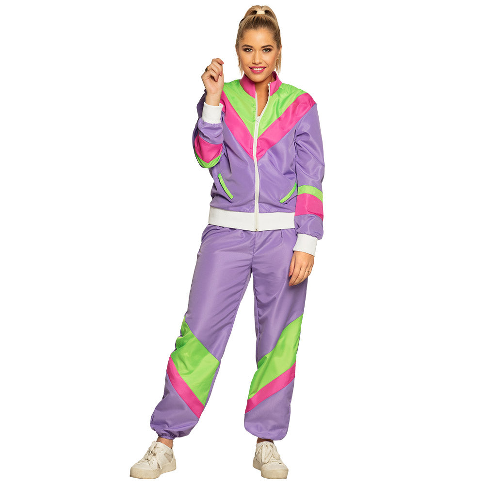90er Jahre | Retro Babe Trainingsanzug | Lila