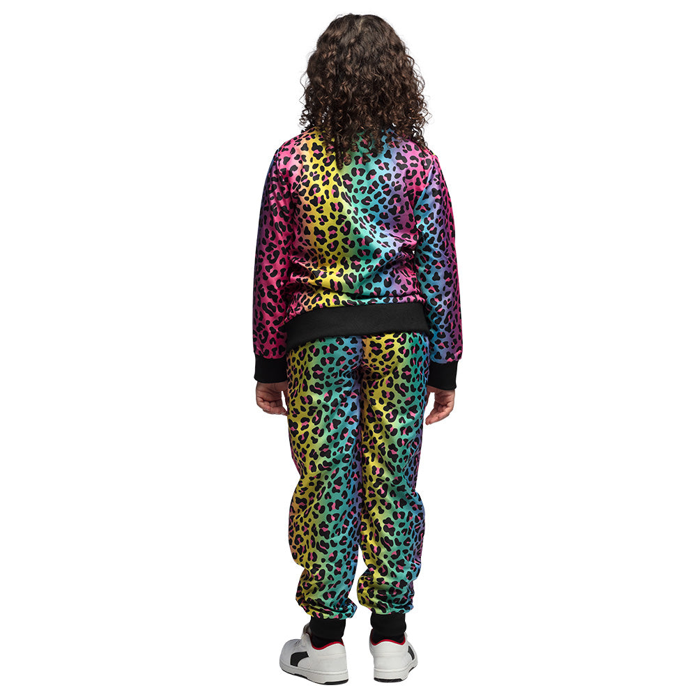 Regenboog Panter Trainingspak Kind – Fout 90’s Kostuum met Jas & Broek