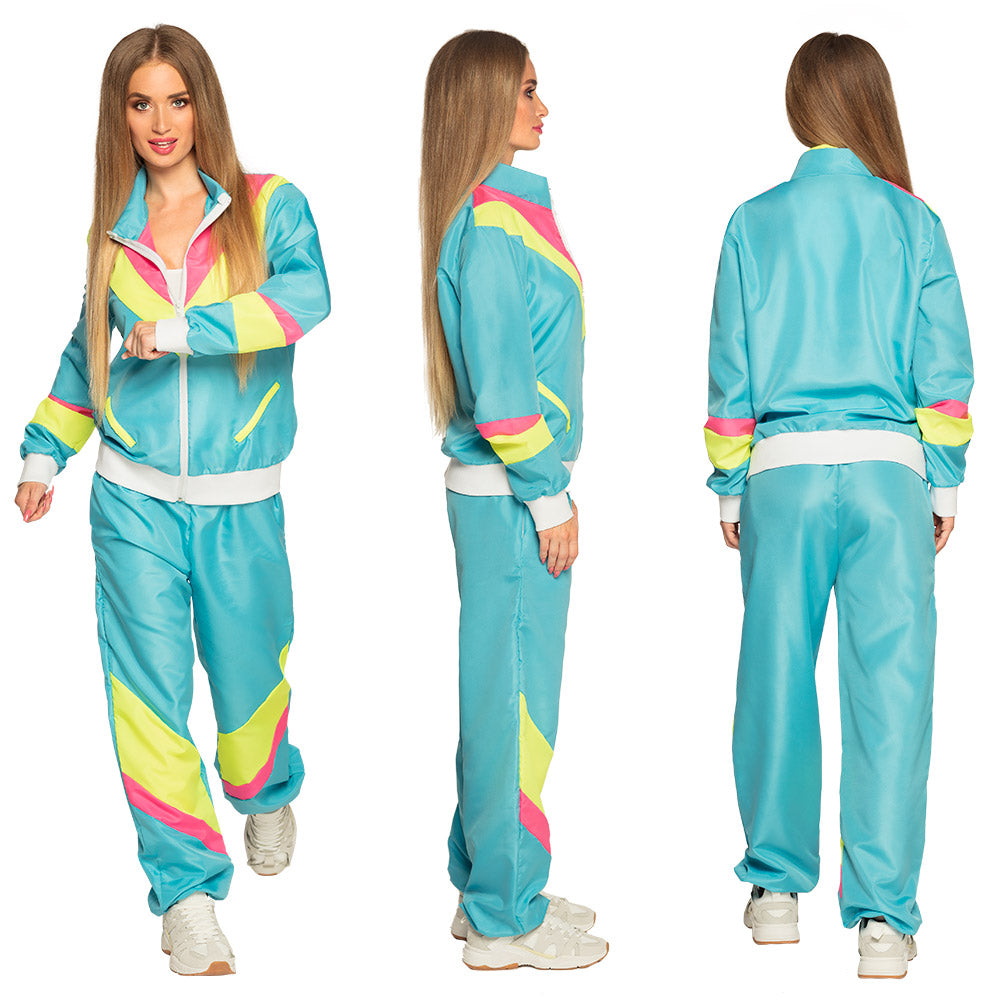 90er Trainingsanzug | Retro Babe | Neonblau