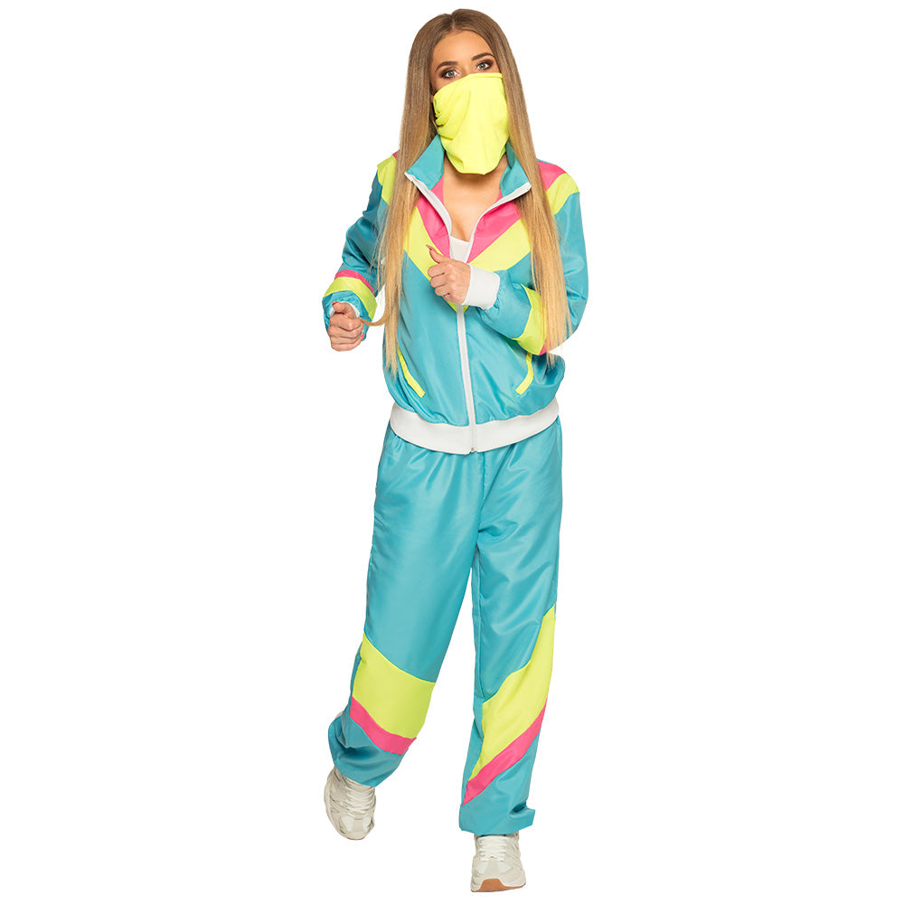 90er Trainingsanzug | Retro Babe | Neonblau