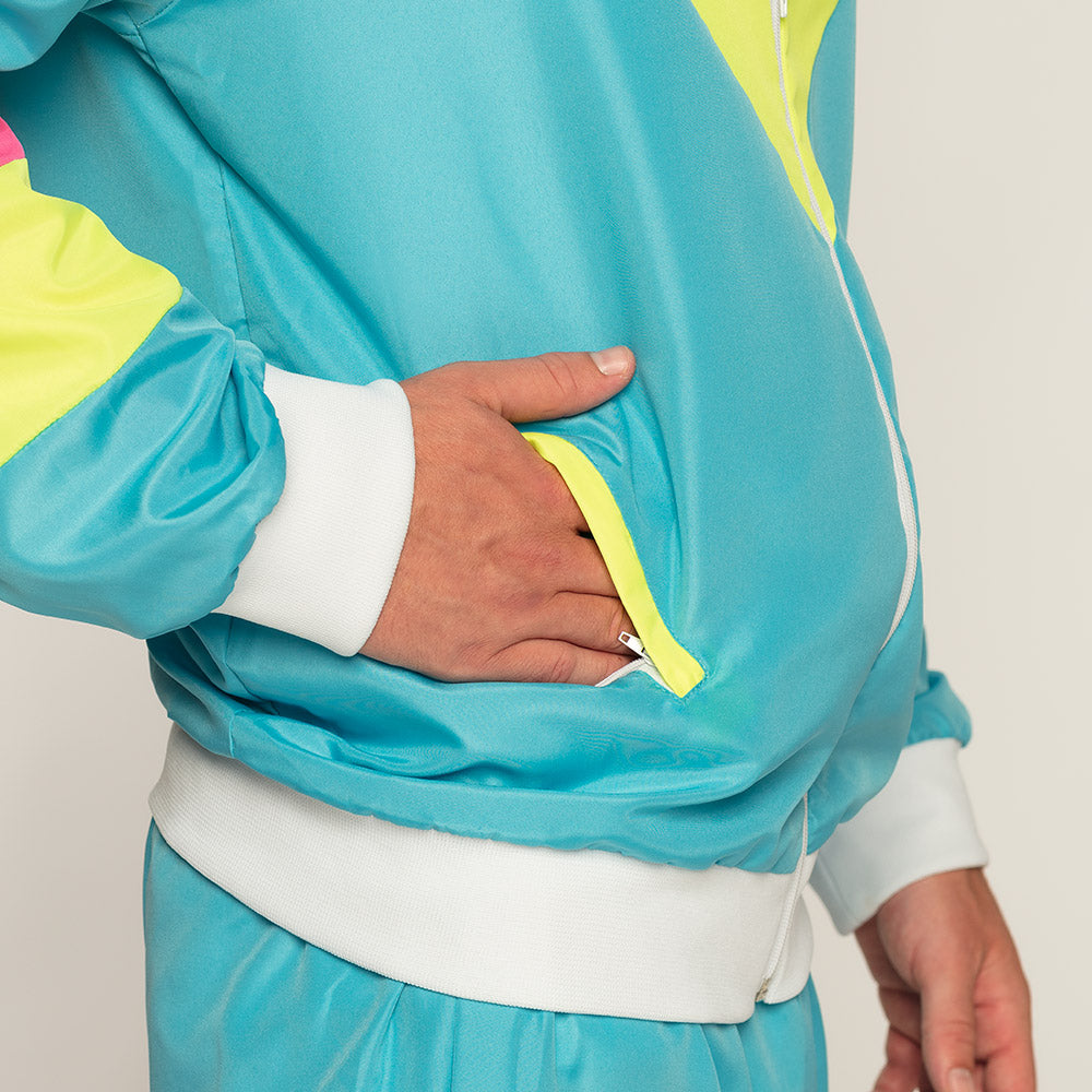 Jaren 90 Trainingspak | Retro dude | Neonblauw