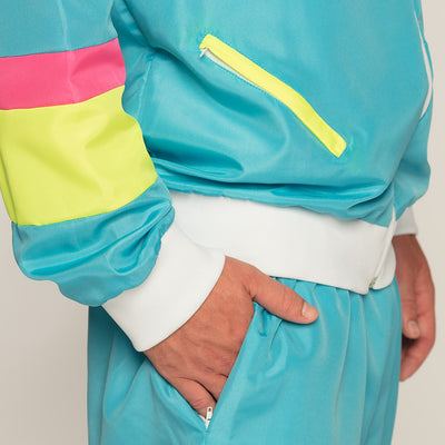 Jaren 90 Trainingspak | Retro dude | Neonblauw