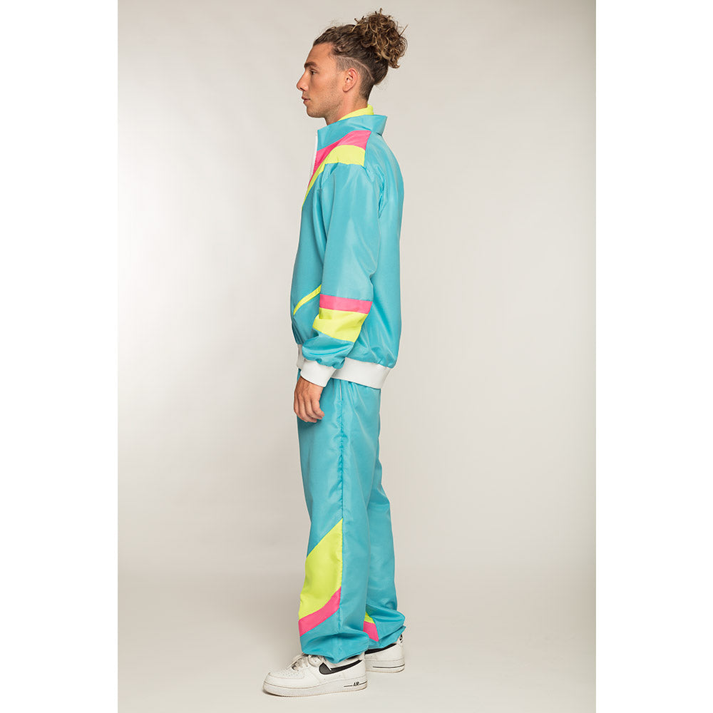 Jaren 90 Trainingspak | Retro dude | Neonblauw
