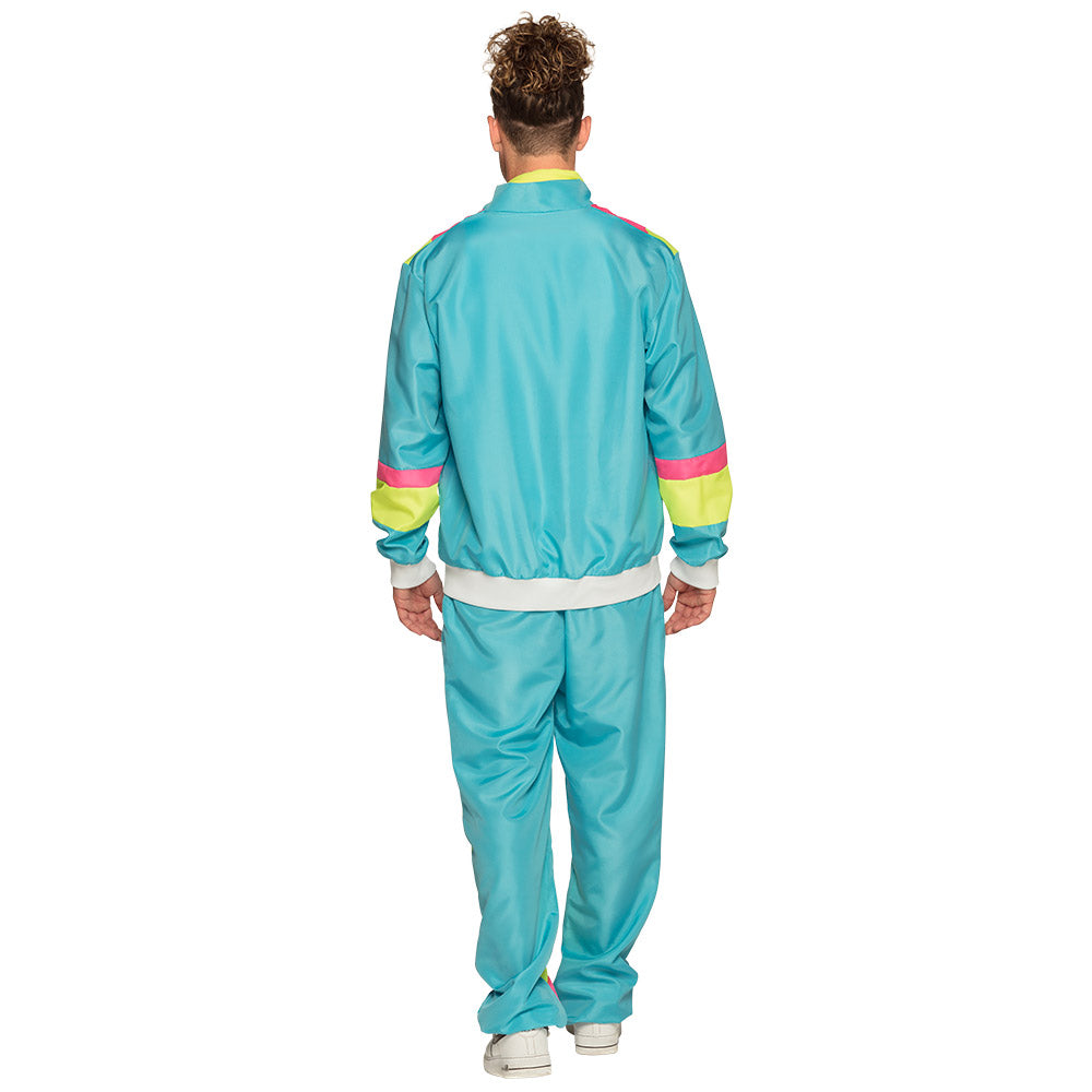 Jaren 90 Trainingspak | Retro dude | Neonblauw