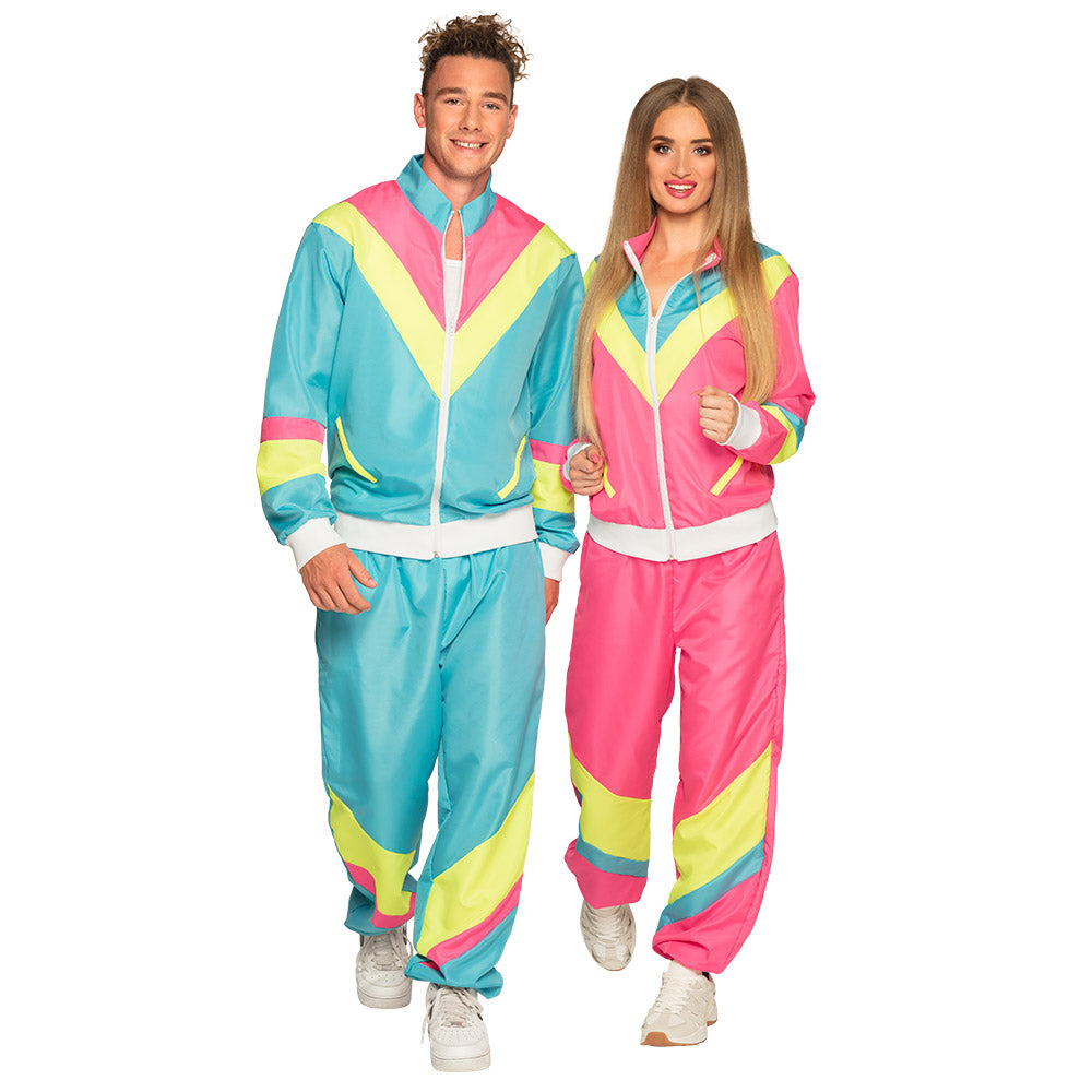 Jaren 90 Trainingspak | Retro dude | Neonblauw