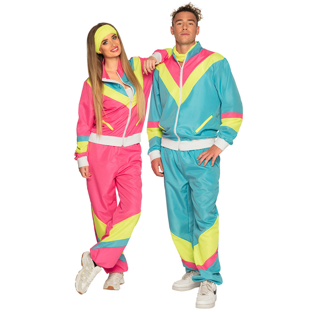 Jaren 90 Trainingspak | Retro dude | Neonblauw