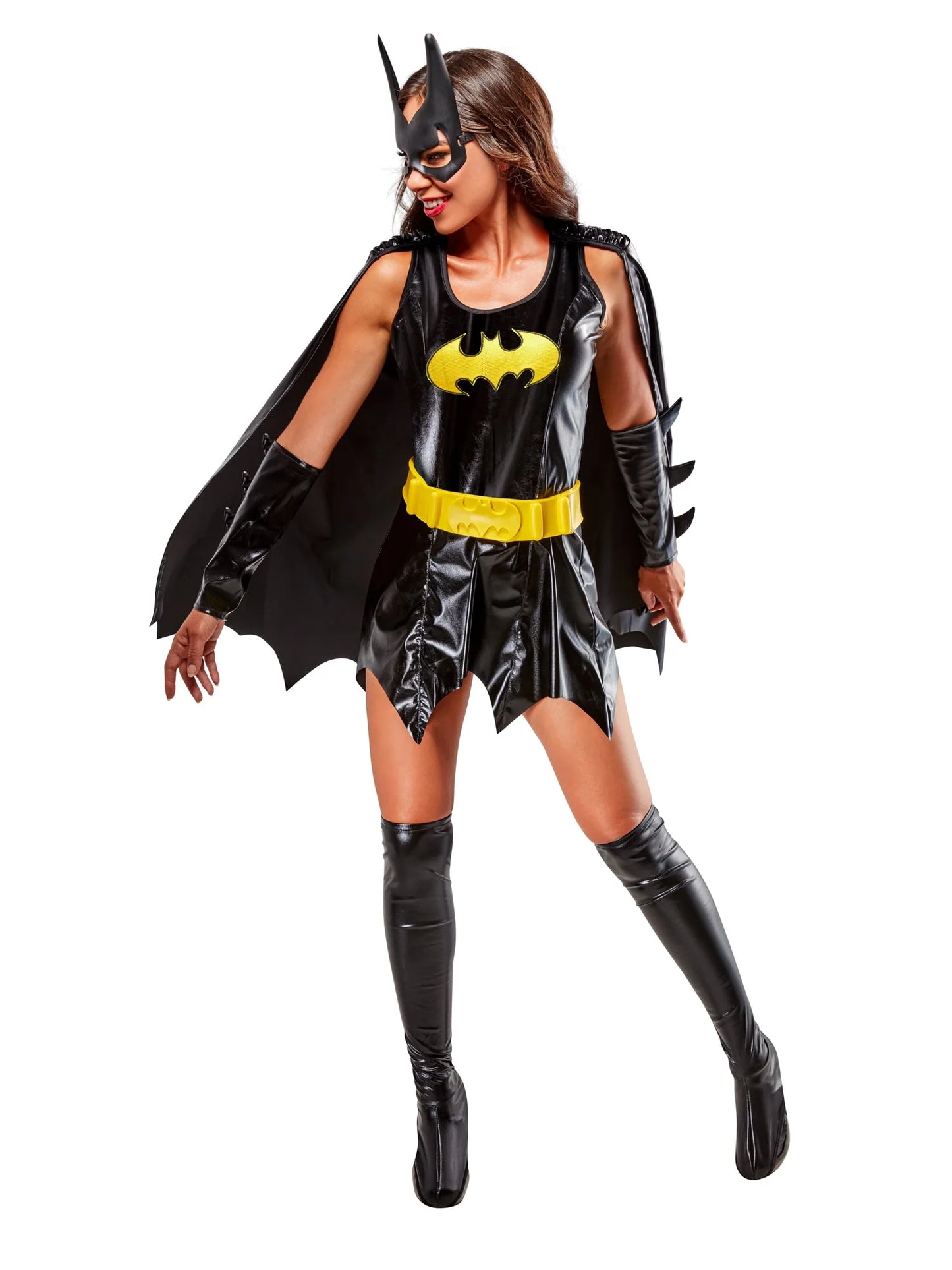 Sexy Batgirl Kostuum Dames | Superhelden Jurk met Cape & Accessoires