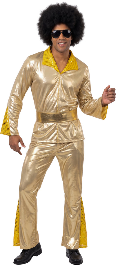 Gouden disco kostuum heren