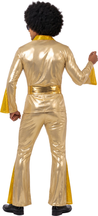 Disco Pak Heren Goud – Jumpsuit Jaren 70 Kostuum - ABBA Kostuum