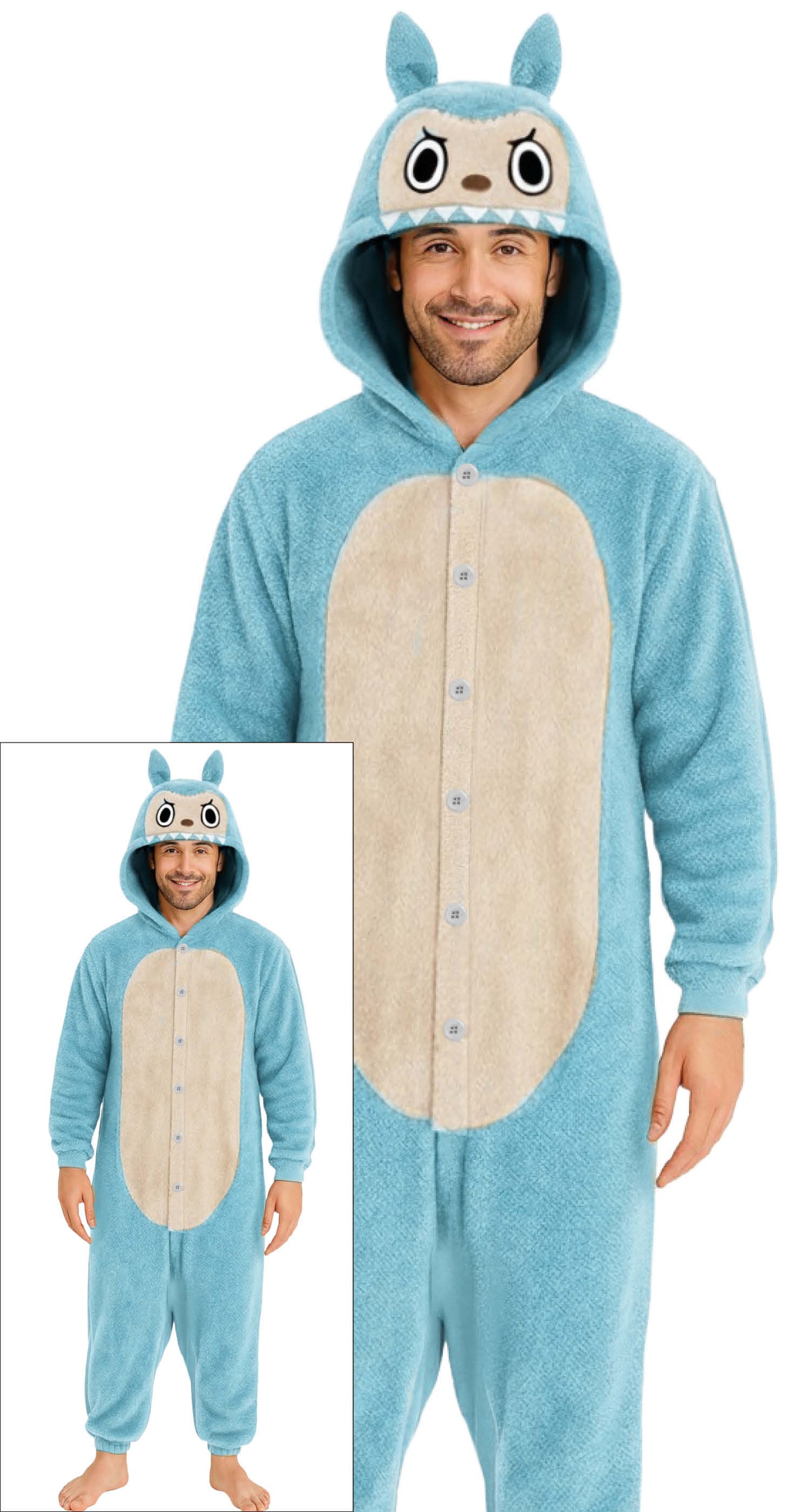 Labubu Pak - Onesie Heren – Maat L (52/54) – Blauw