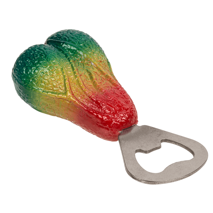 Flaschenöffner aus Metall | Regenbogen-Hodensack