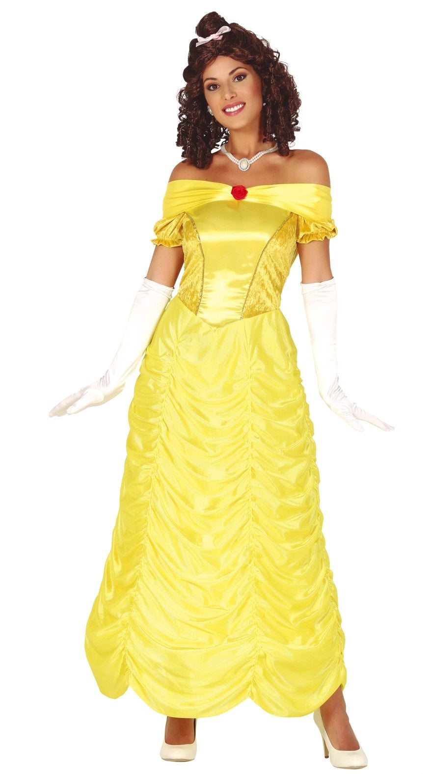Gele jurk dames sprookjes outfit