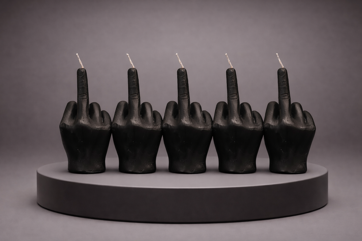 5-Pack - Middelvingerkaars XL - Zwart of Wit - Grappig Cadeau