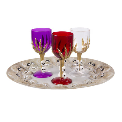 Halloween dienblad schedels