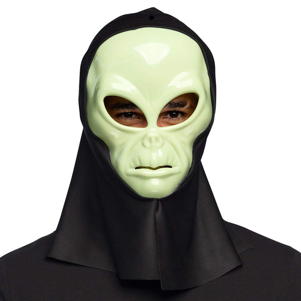 Alien gezichtsmasker met kap kopen