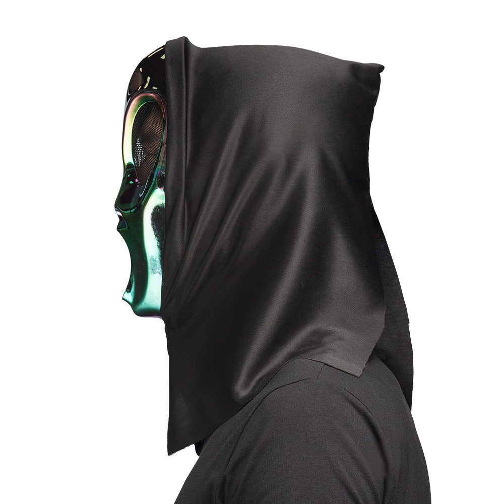 Cosmic Alien gezichtsmasker met kap kopen