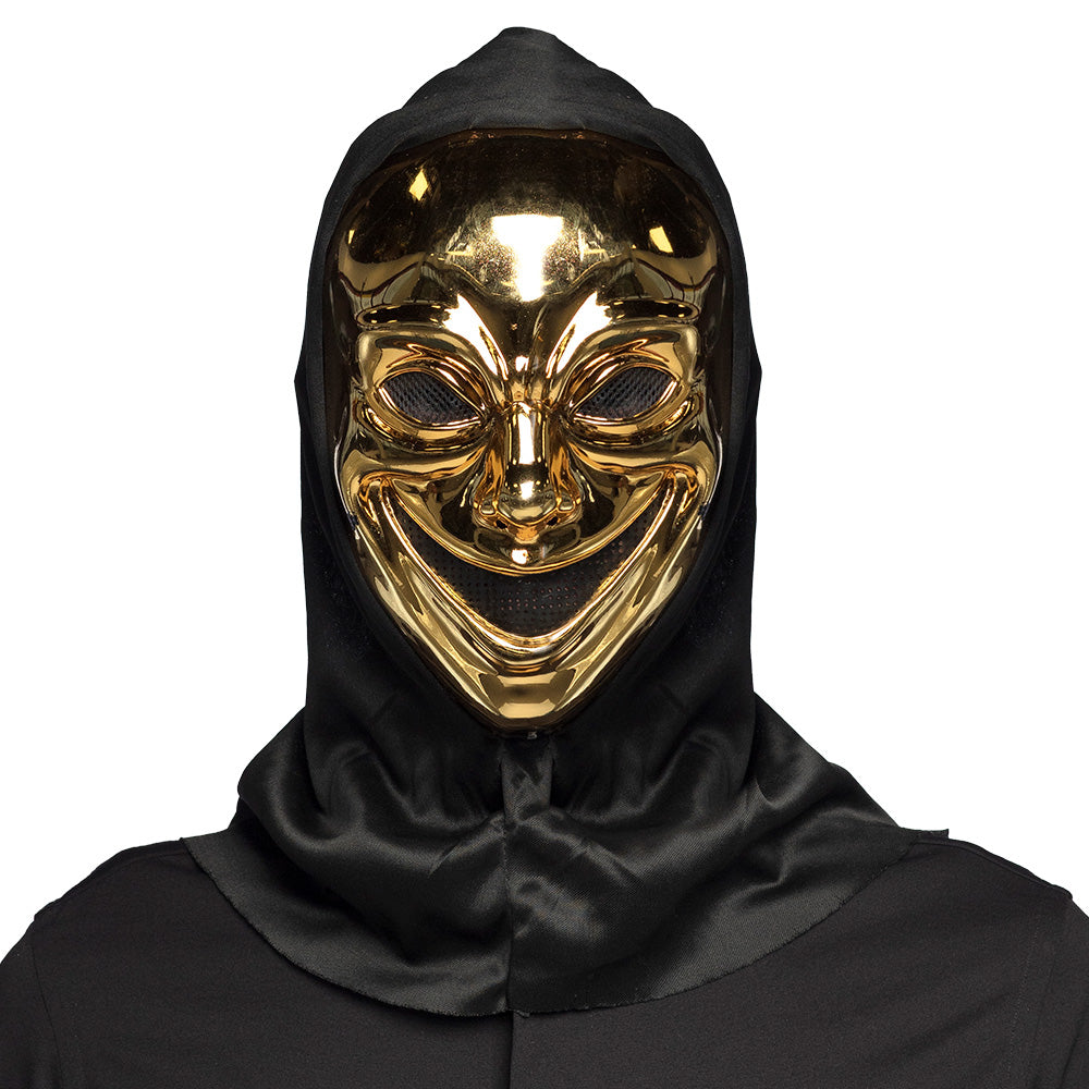 Gezichtsmasker Crazy Killer met Kap Goud kopen