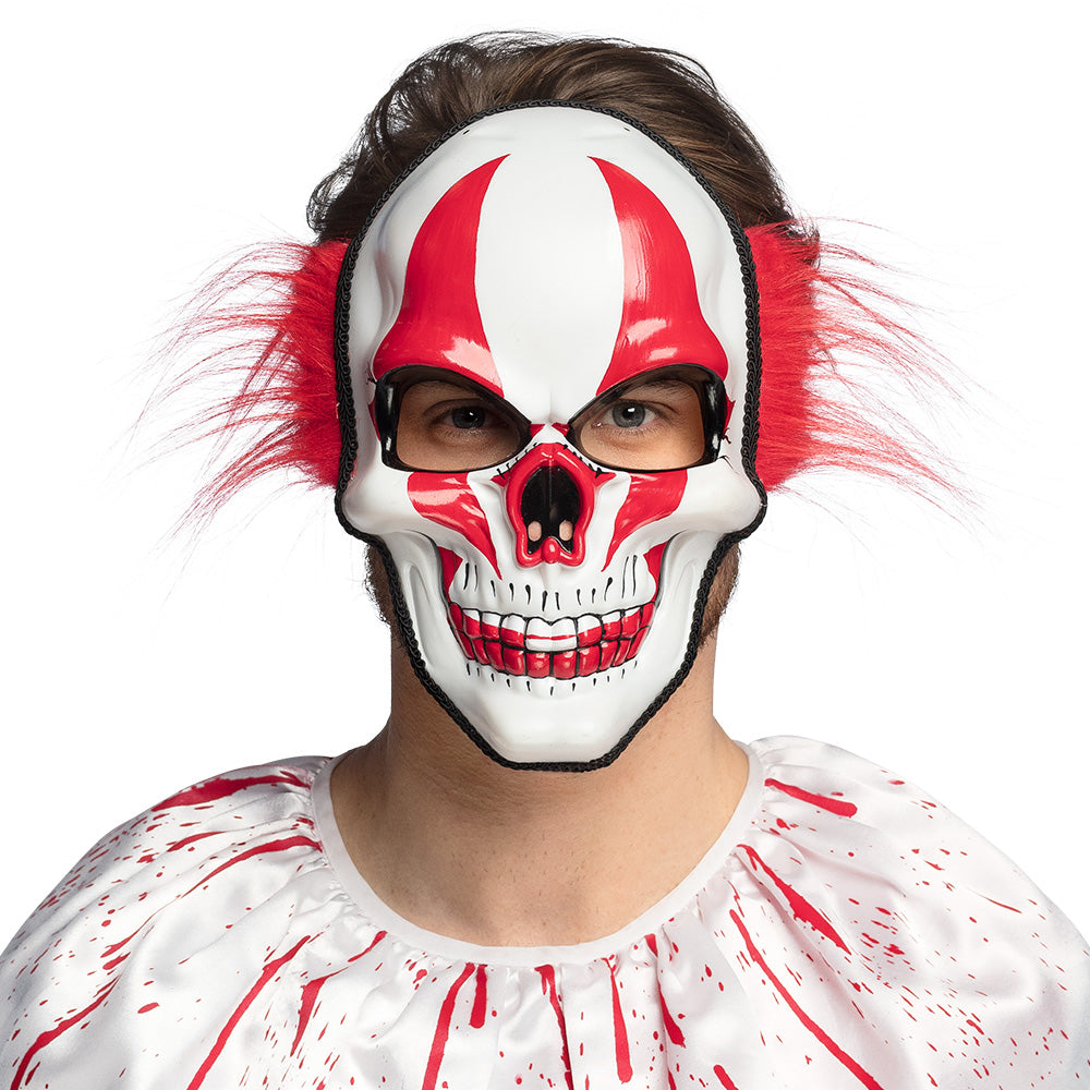 Fiery Clown gezichtsmasker met haar kopen