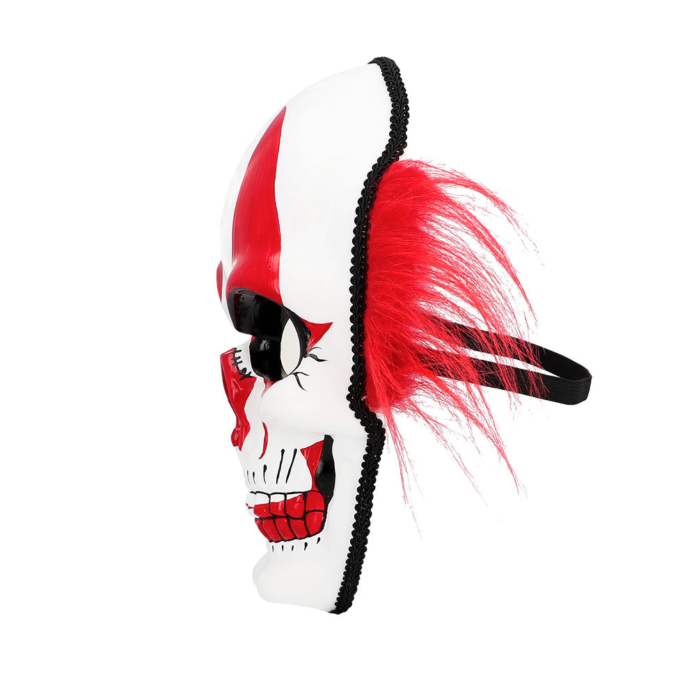 Fiery Clown gezichtsmasker met haar kopen