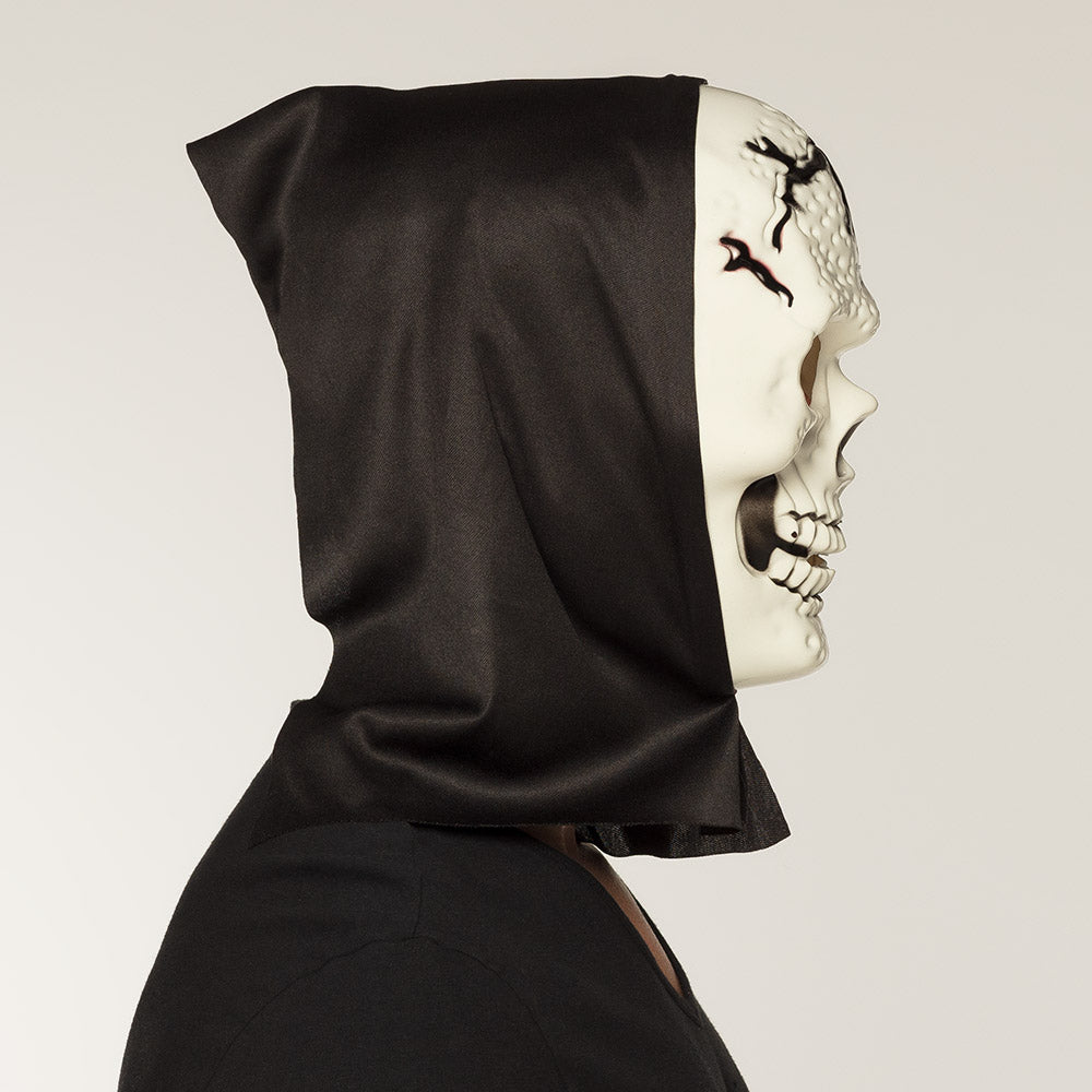 Schedel masker met kap kopen