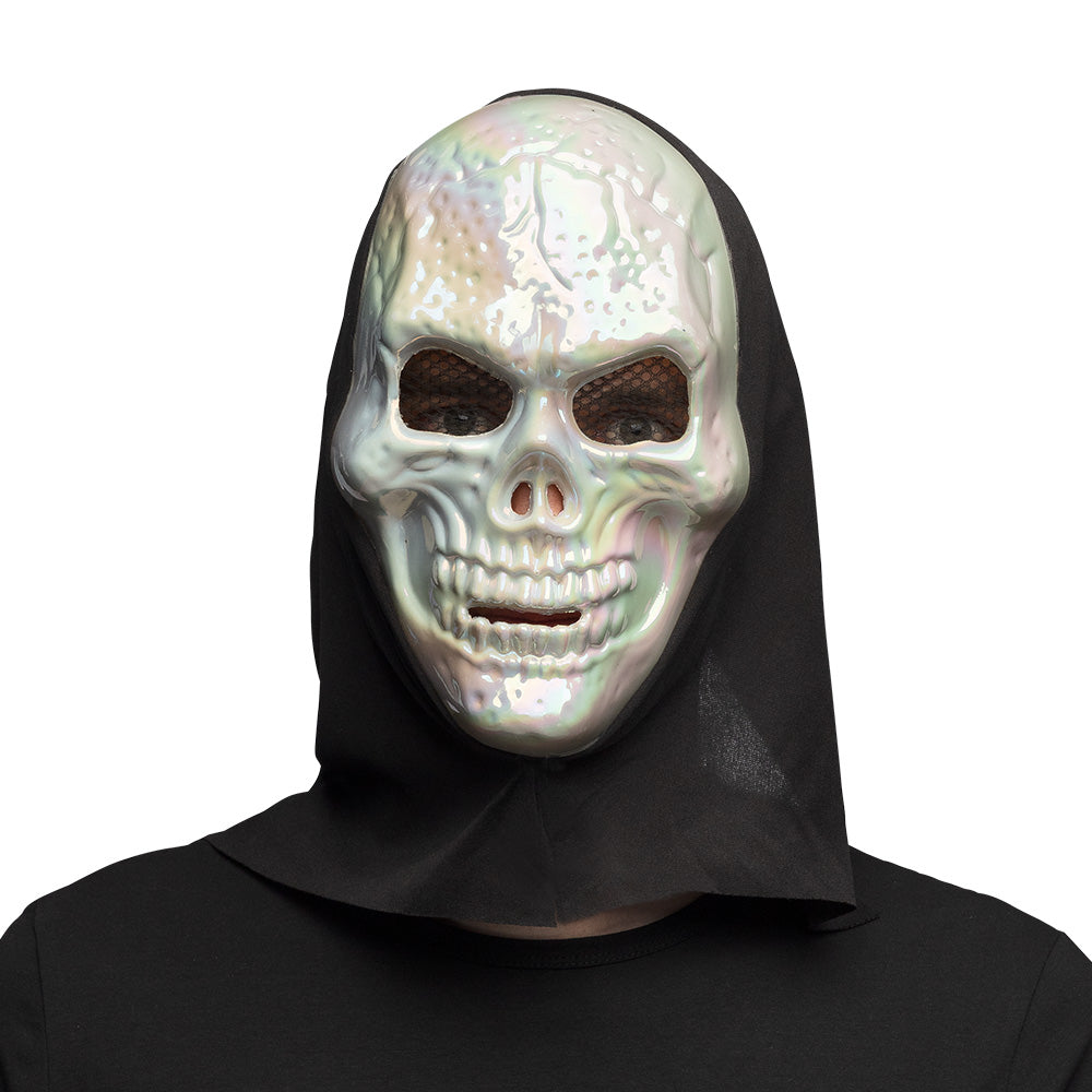 Skull Pearl gezichtsmasker met kap kopen