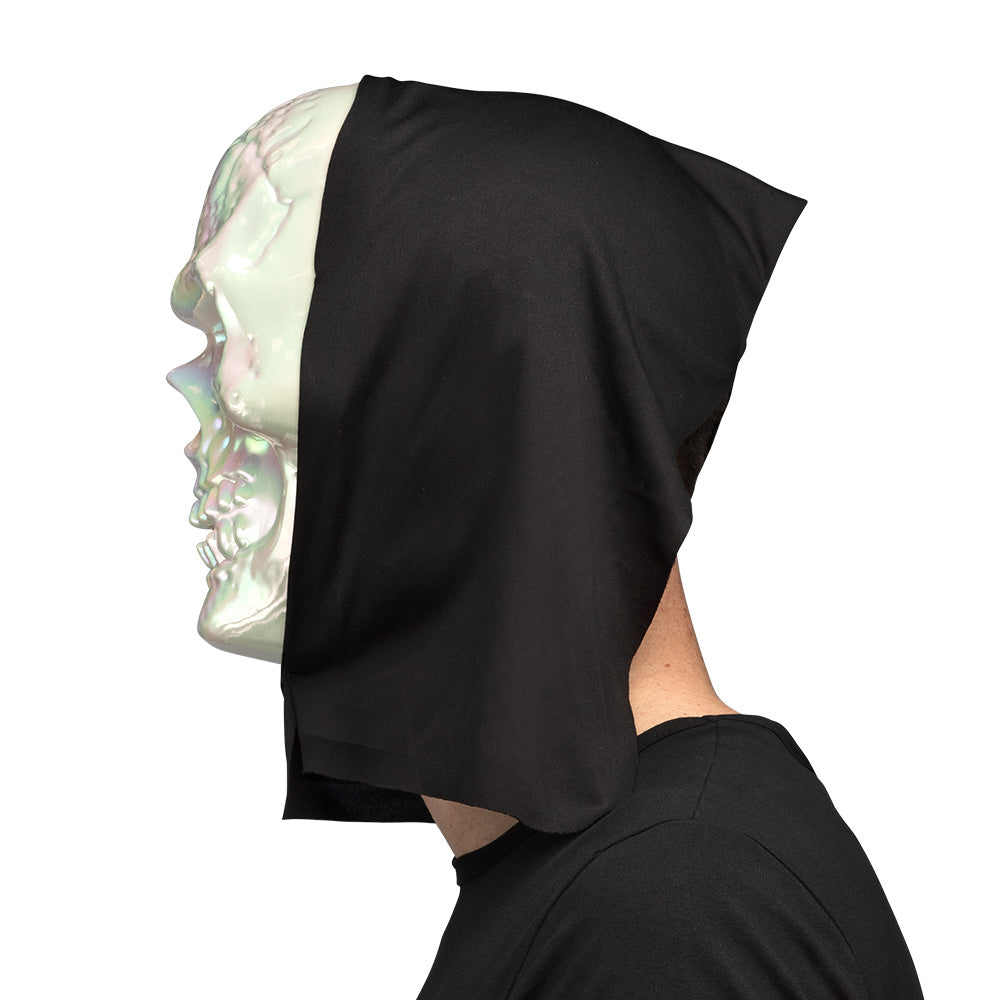 Skull Pearl gezichtsmasker met kap kopen