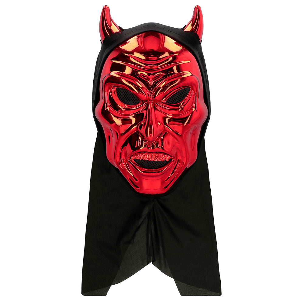 Gezichtsmasker Verblindende Duivel met Kap Rood kopen