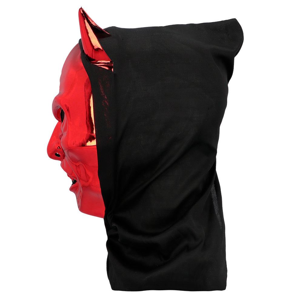 Gezichtsmasker Verblindende Duivel met Kap Rood kopen