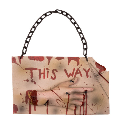 Horror wegwijzer 'This Way' voor Halloween
