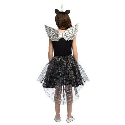 Zwart unicorn kostuum