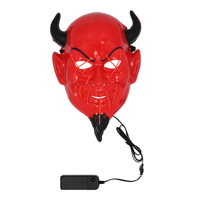 LED duivel masker met licht voor Halloween – 3 standen