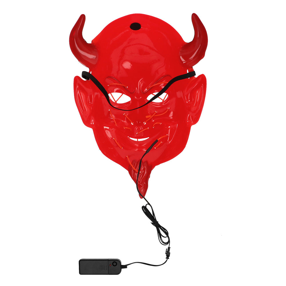LED duivel masker met licht voor Halloween – 3 standen
