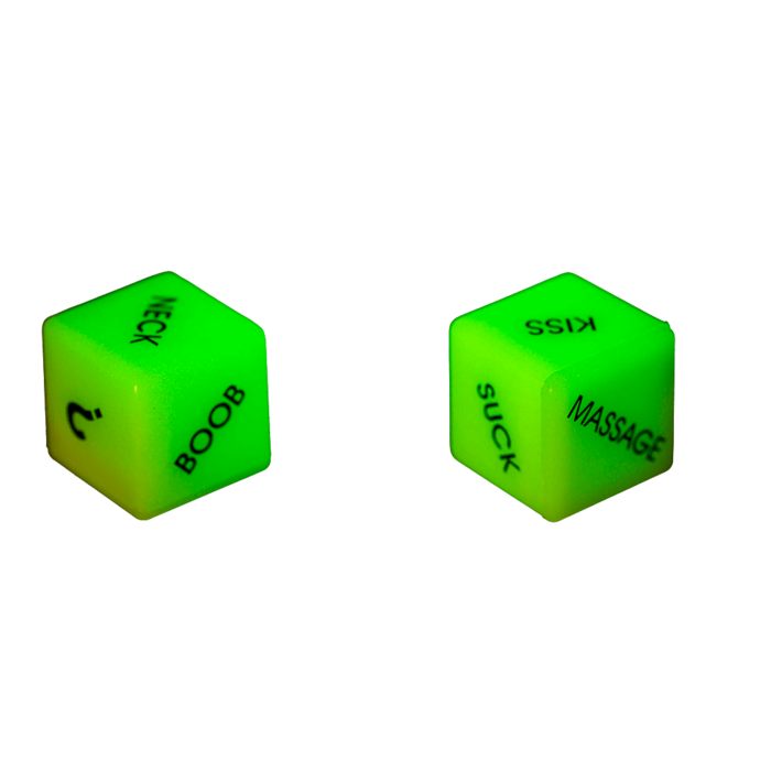 Glow in the Dark Love Dice | 2 Stuks | Breng Spanning in de Slaapkamer!