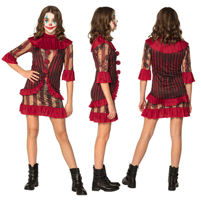Clownette dames kostuum