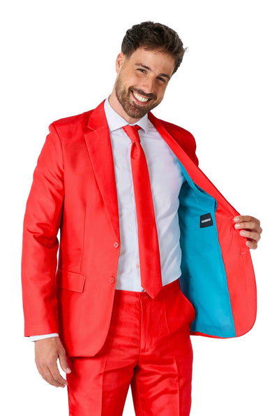 Suitmeister | Solid Red | Herenpak | Herenkostuum Rood