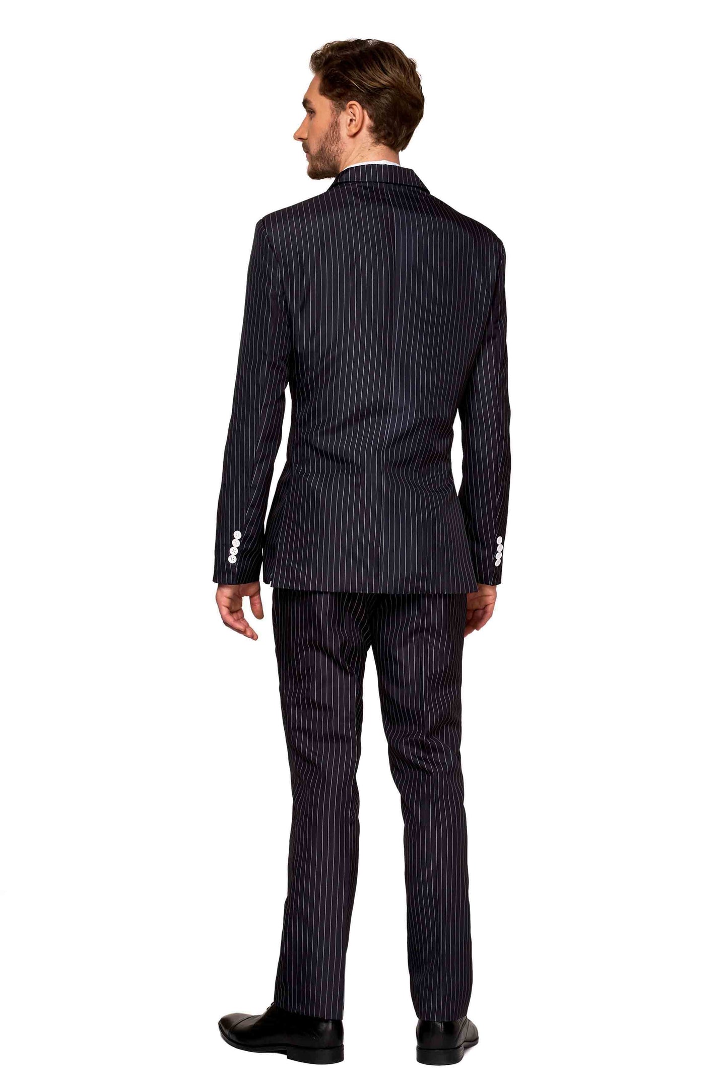 Suitmeister | Gangster Pinstripe Black | Herenpak | Herenkostuum