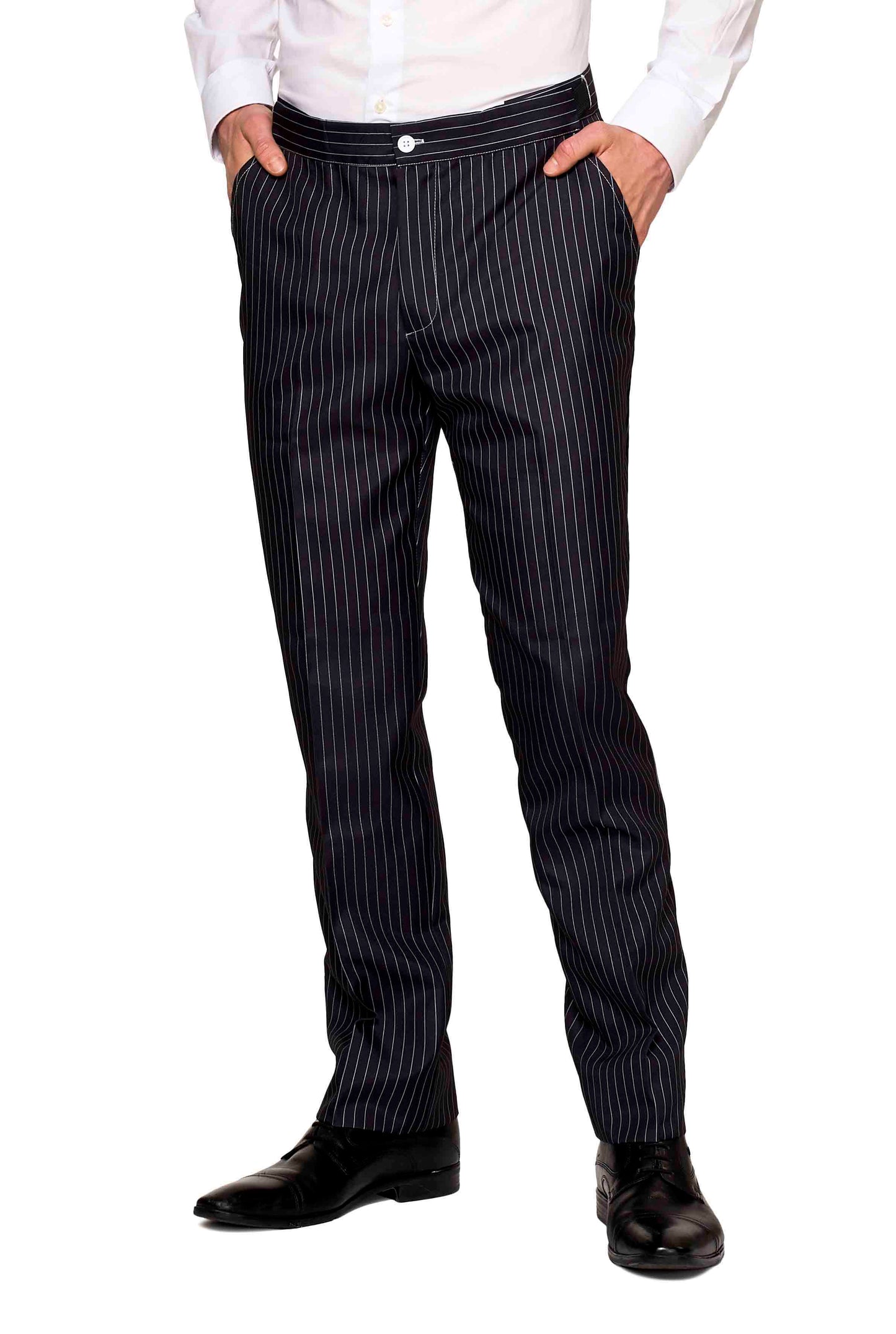 Suitmeister | Gangster Pinstripe Black | Herenpak | Herenkostuum