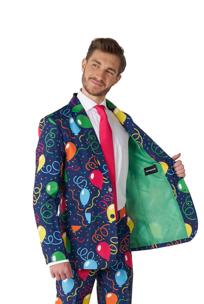Suitmeister | Confetti Balloons Navy | Herenkostuum