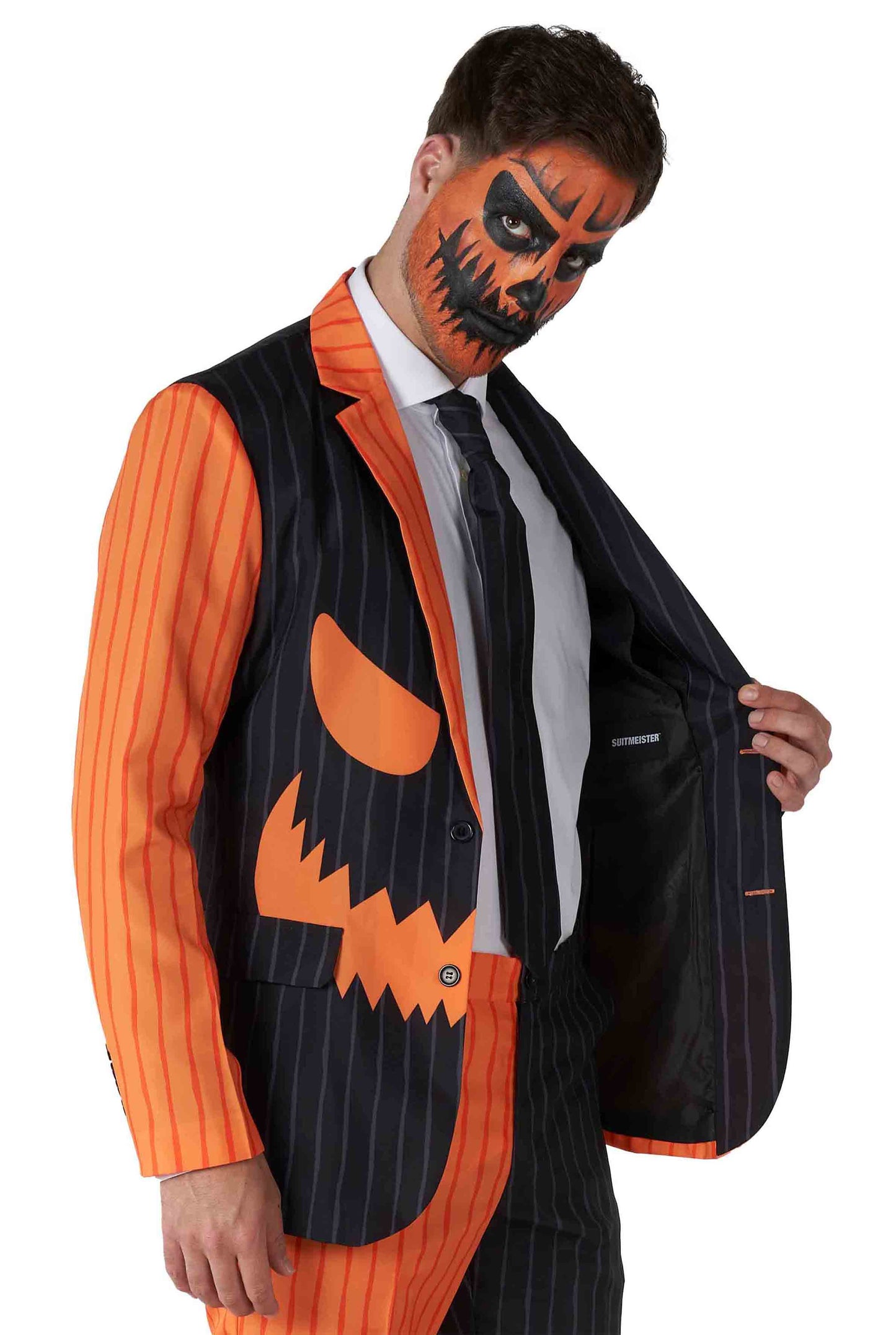 Suitmeister | Jack-O Nadelstreifen Schwarz | Herrenanzug