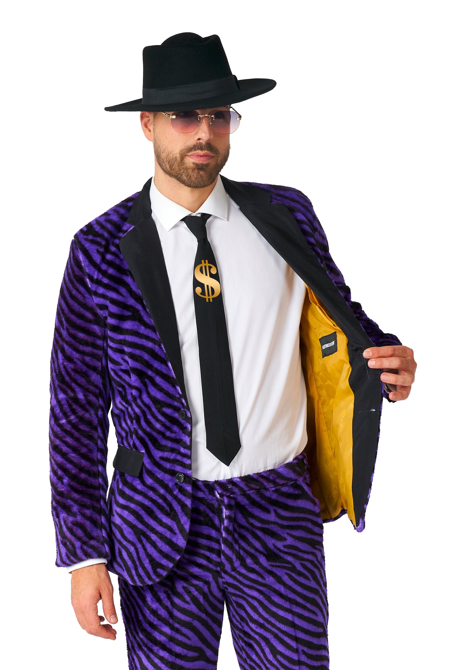 Suitmeister | Purple Pimp - Korallenfleece | Herrenanzug
