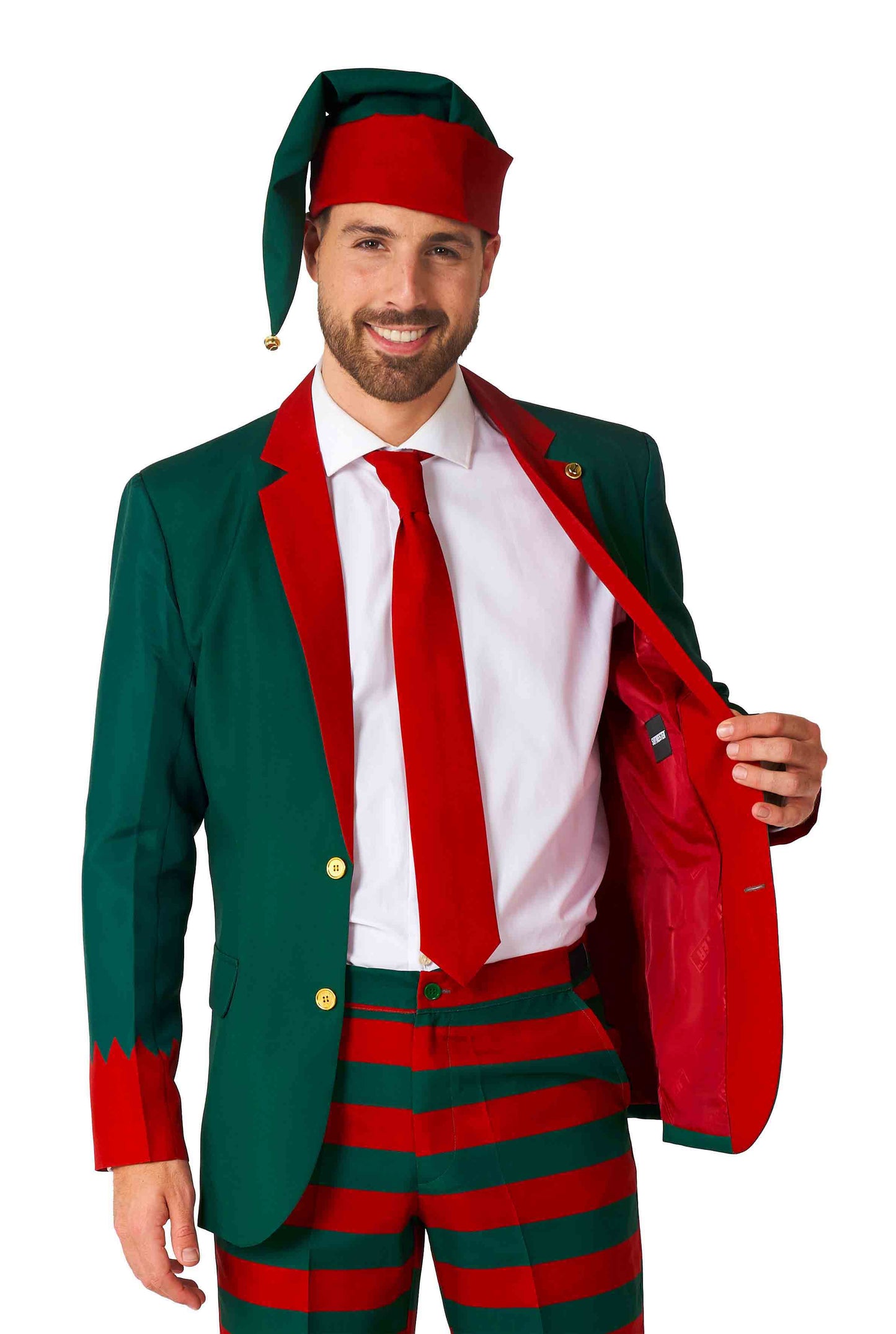 Suitmeister Herrenkostüm | Weihnachtself Grün | Herrenanzug