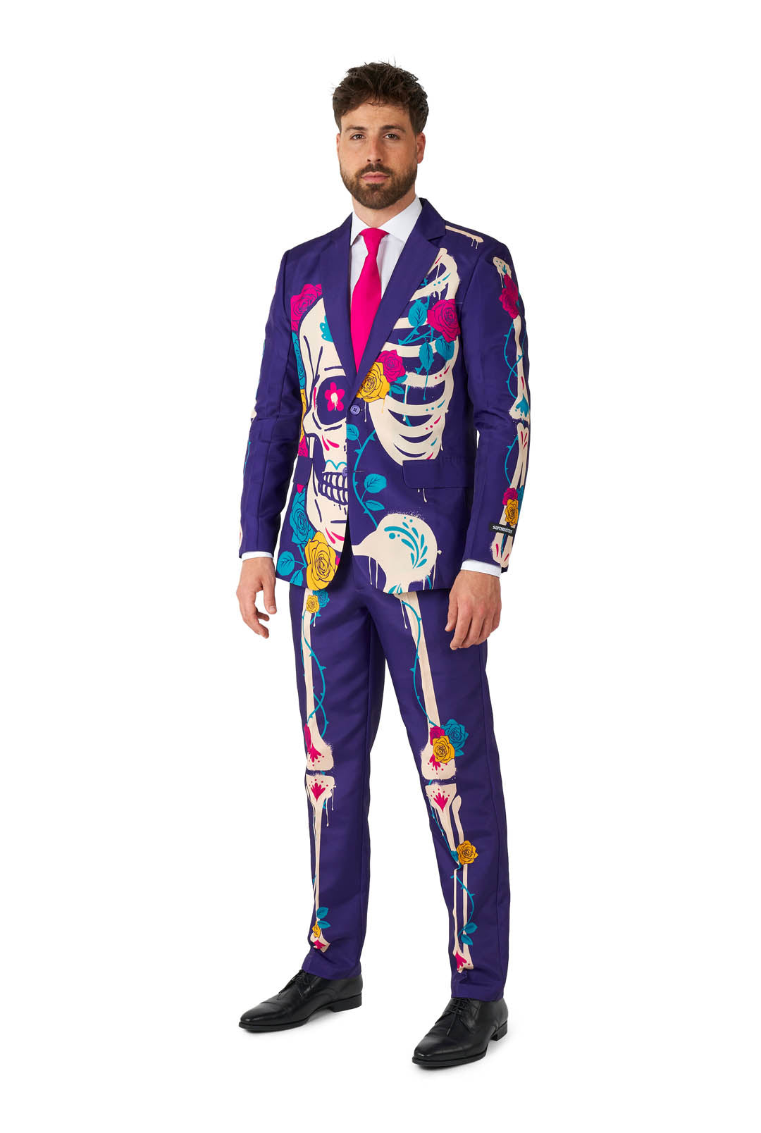 Suitmeister | Sugar Skull Purple | Herenkostuum Halloween