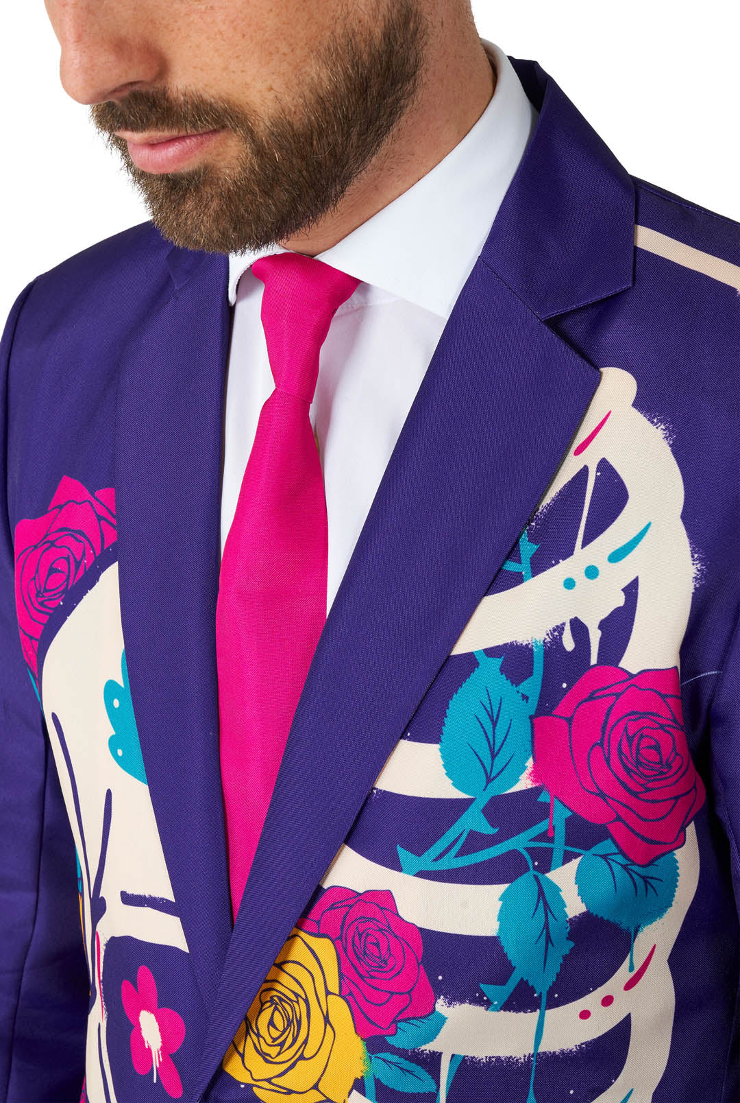 Suitmeister | Sugar Skull Purple | Herenkostuum Halloween