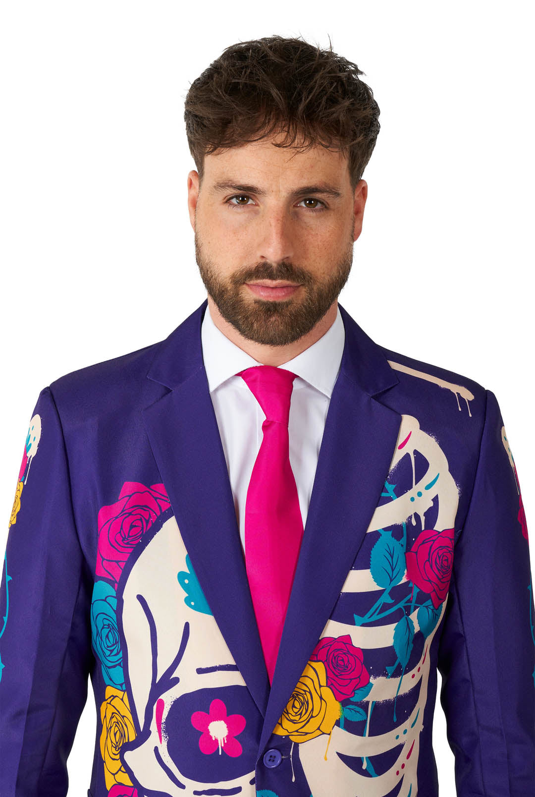Suitmeister | Sugar Skull Purple | Herenkostuum Halloween