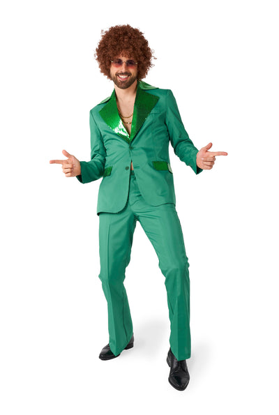 Suitmeister | Disco Suit Pink | Discokostuum Heren Groen