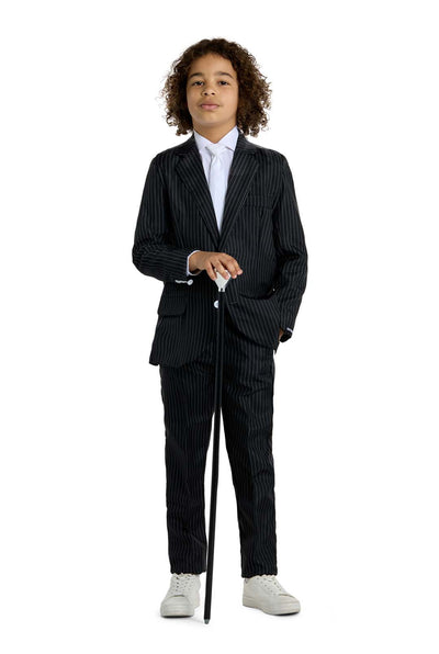 Suitmeister | BOYS Gangster Pinstripe Black | Kinderkostuum