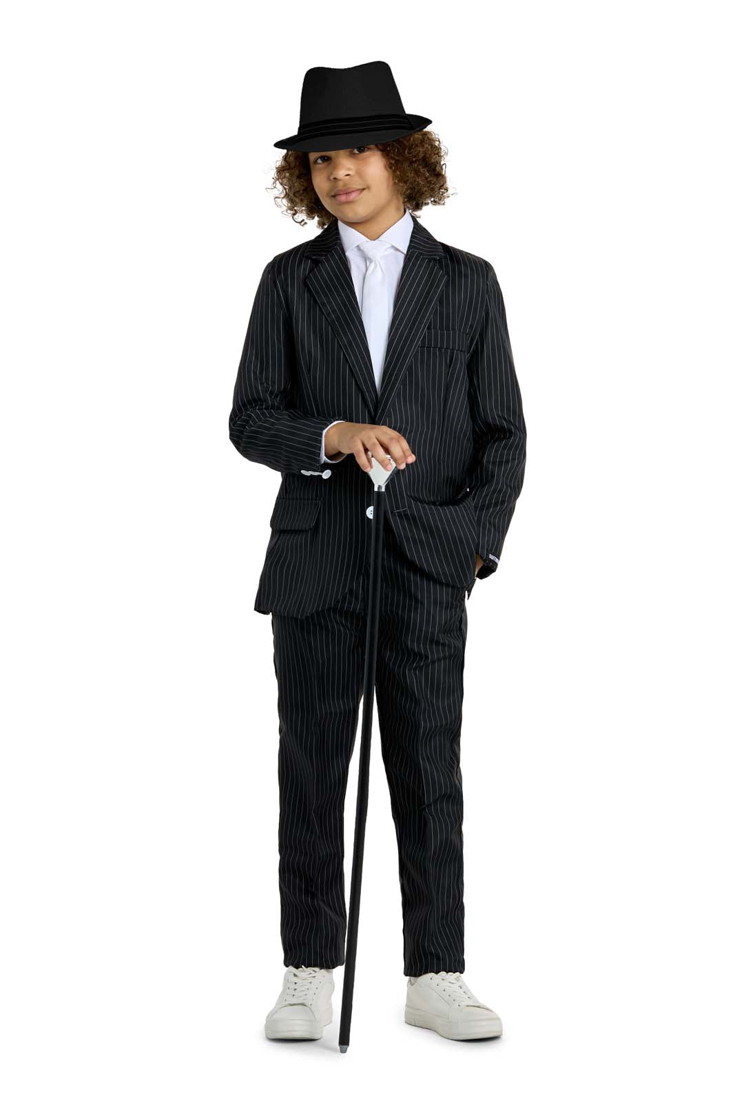 Suitmeister | BOYS Gangster Pinstripe Black | Kinderkostuum