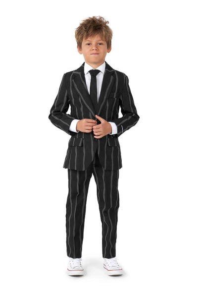 Suitmeister | Pinstripe Black GID | Kinderkostuum