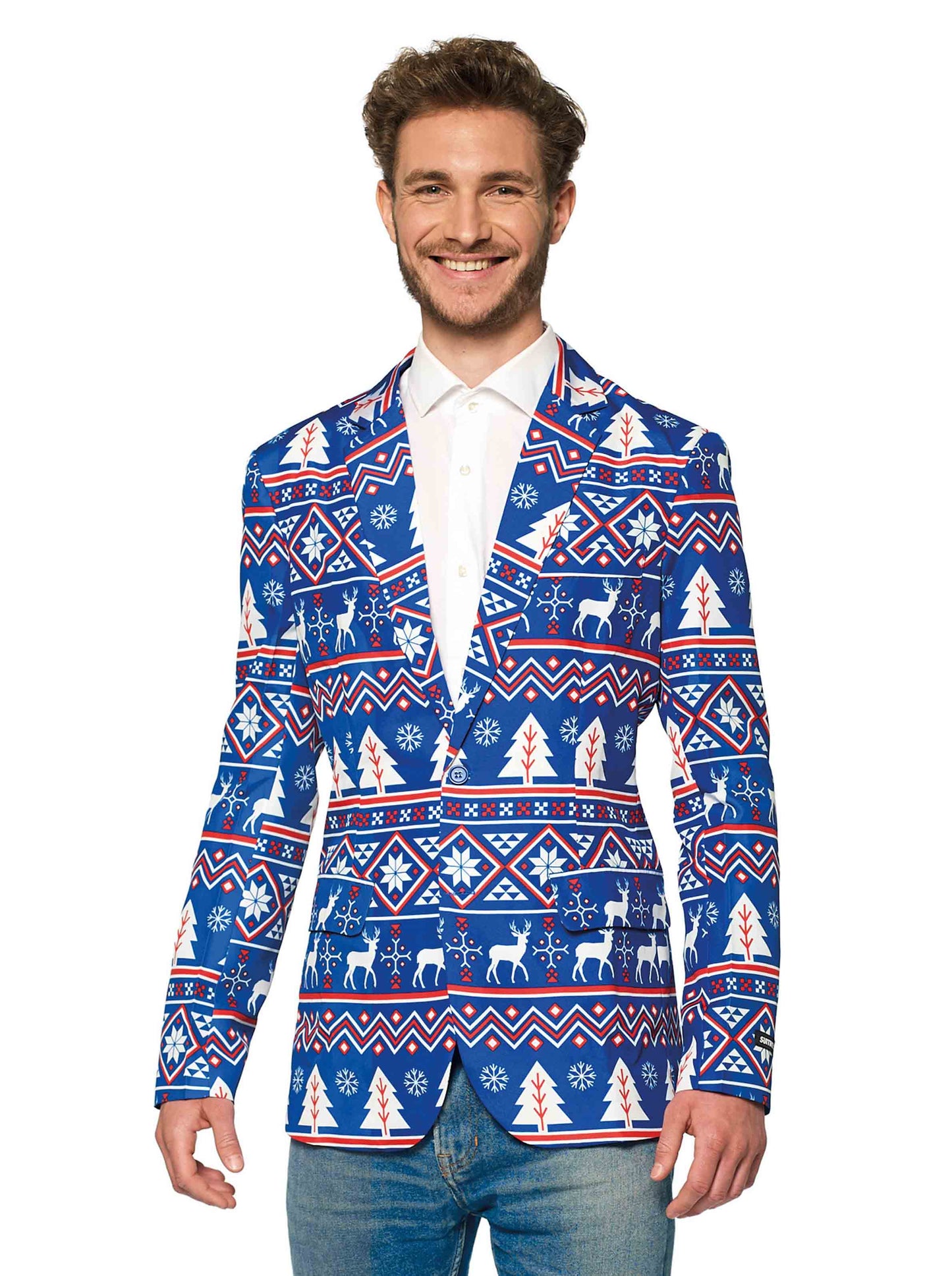 Christmas Blue Nordic Jacket