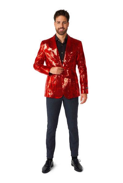 Suitmeister| Sequins Red | Glitter Jasje Rood Heren